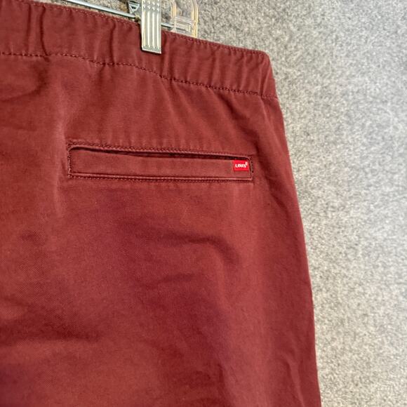 Levis Pants Men 2XL Red XX Chino Jogger Tapered Drawstring Pocket Comfort Casual - Picture 6 of 13